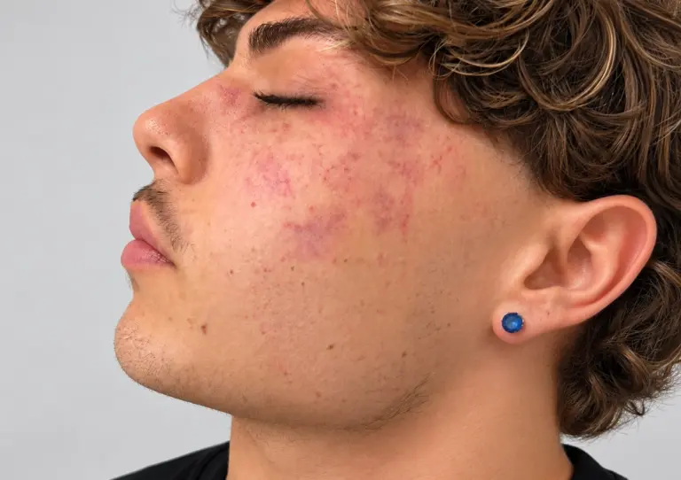 Viso dopo il trattamento dell'angioma